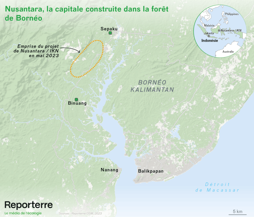 Carte du projet Nusantara