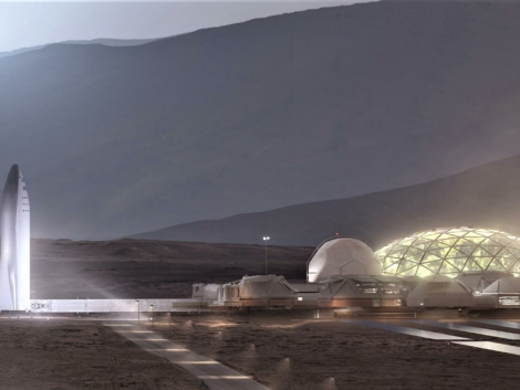 base martienne imaginée par SpaceX