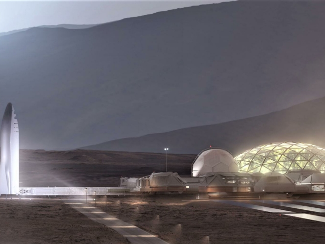 base martienne imaginée par SpaceX